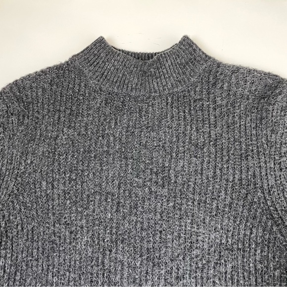 H by Halston Mock Layer Mixed Media Sweater Shirt Large - Picture 8 of 14